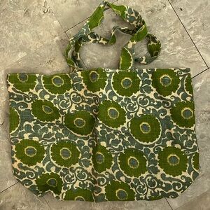 Rock Flower Paper Jute Tote Bag